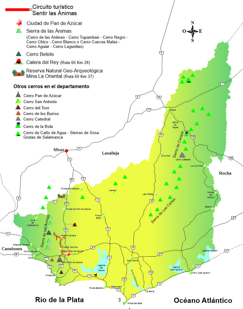 mapa Departamento de Maldonado
